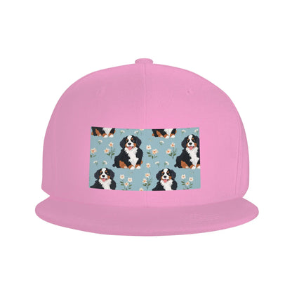 Cute Bernese Mountain Dog Cartoon Pattern Snapback Cap