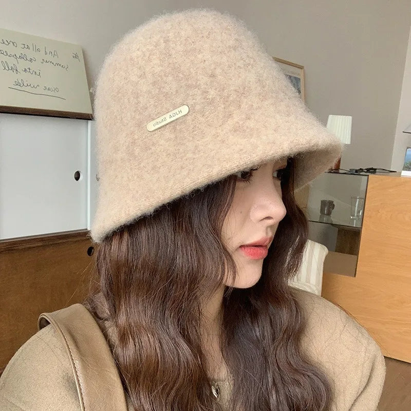 Women's Oversized Sherpa Winter Bucket Hat