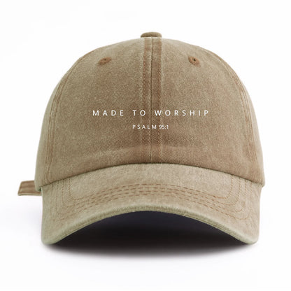 Made To Worship Washed Retro Baseball Cap