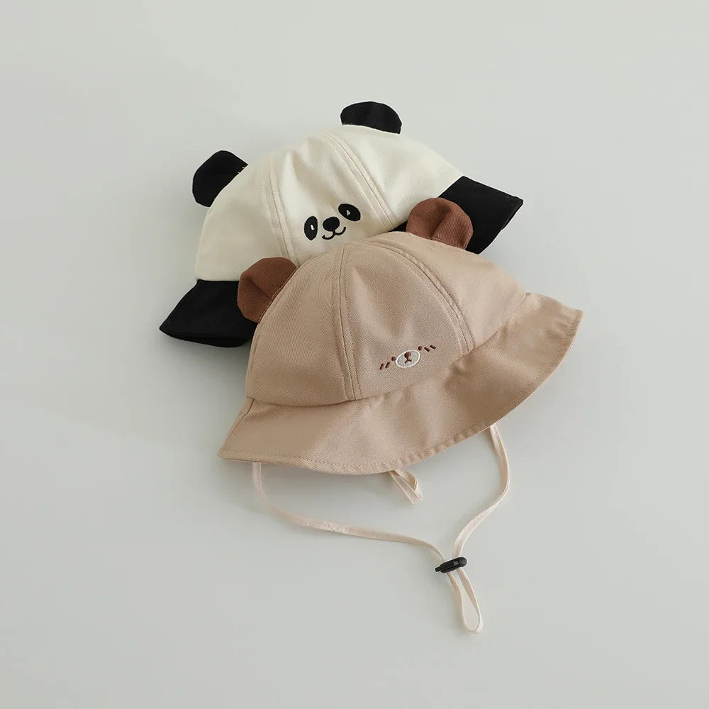 Cute Bear Cotton Kids Summer Bucket Hat