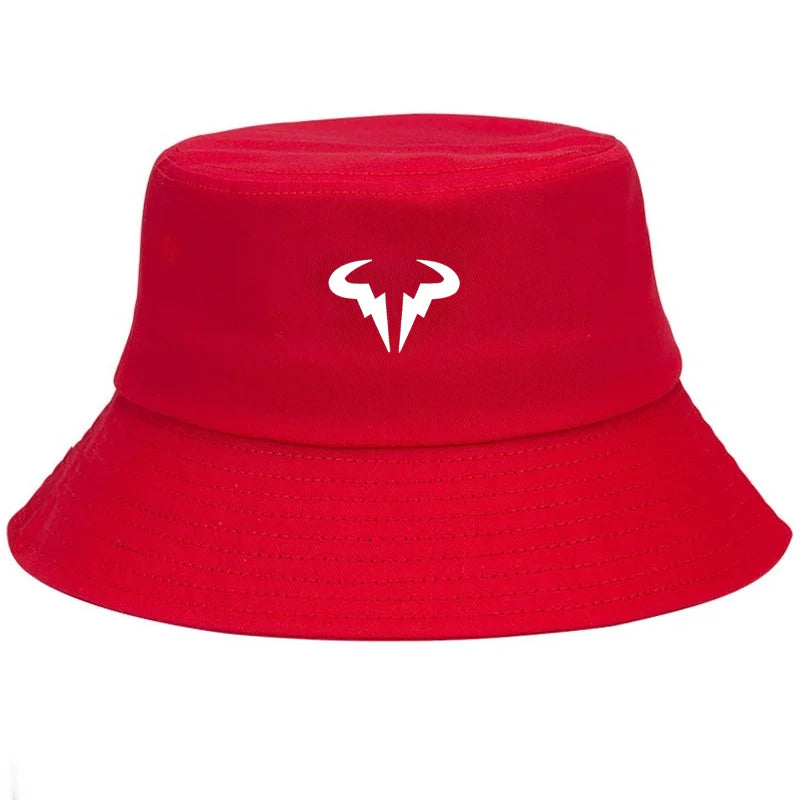 Bull Horn Design Cotton Wide Brim Bucket Hat