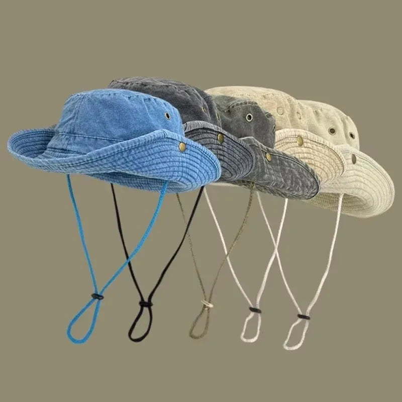 Blue Denim Cowboy Bucket Hat