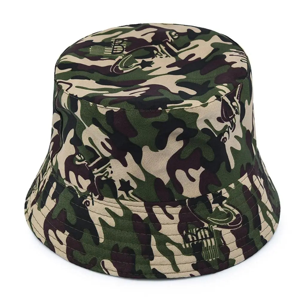 Camouflage Foldable Wide Brim Bucket Hat