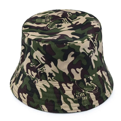 Camouflage Foldable Wide Brim Bucket Hat
