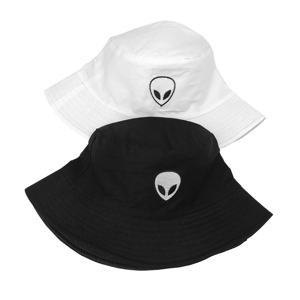 Unisex Embroidered Alien Bucket Hat