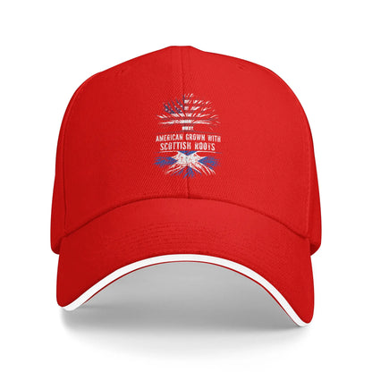 American Scottish Roots Flag Outdoor Baseball Cap