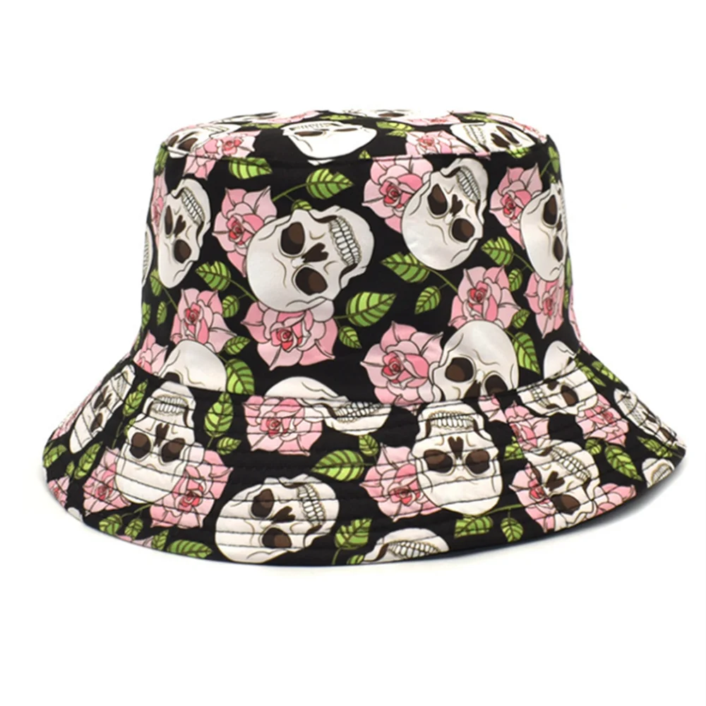 Unisex Skull Graffiti Bucket Hat