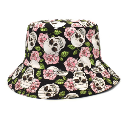 Unisex Skull Graffiti Bucket Hat