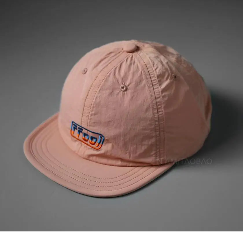Retro Embroidered Flat Brim Trucker Hat