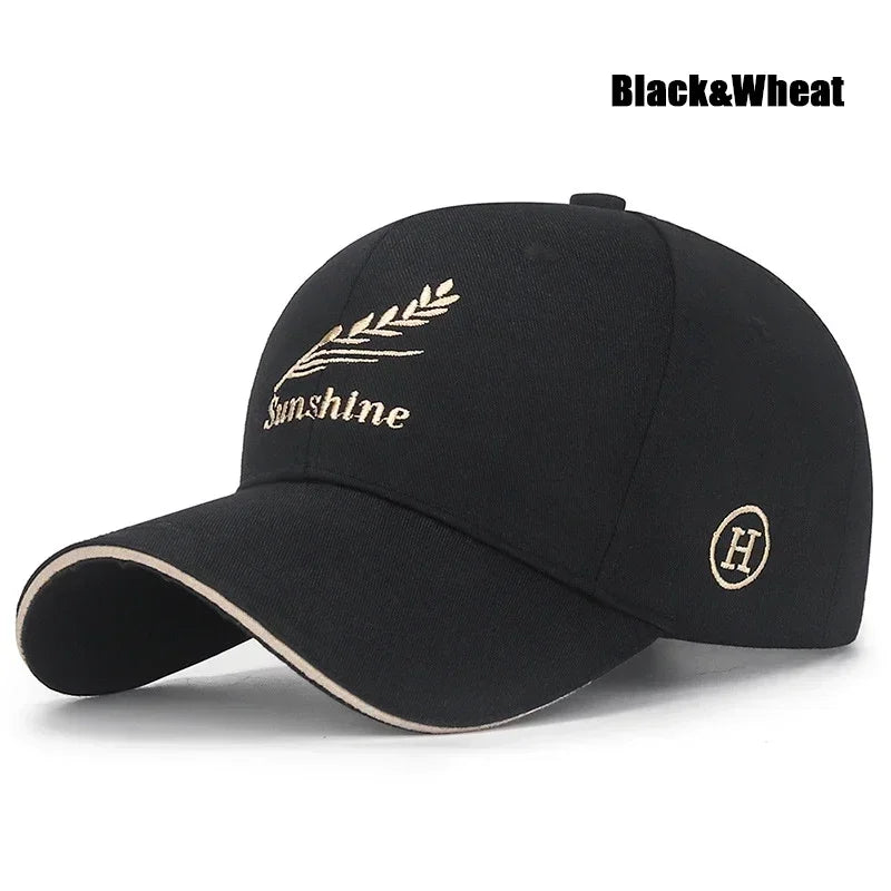 Feather Wheat Ear Embroidery Baseball Cap