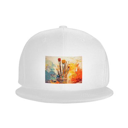 Color Paint Brush Print Artistic Snapback Cap