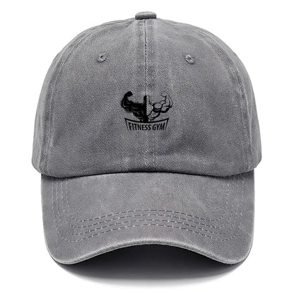 Bodybuilding Vintage Washed Cotton Gym Workout Baseball Cap