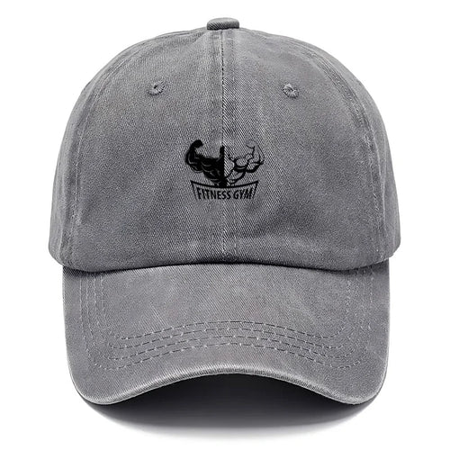 Bodybuilding Vintage Washed Cotton Gym Workout Baseball Cap