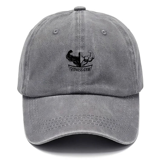 Bodybuilding Vintage Washed Cotton Gym Workout Baseball Cap