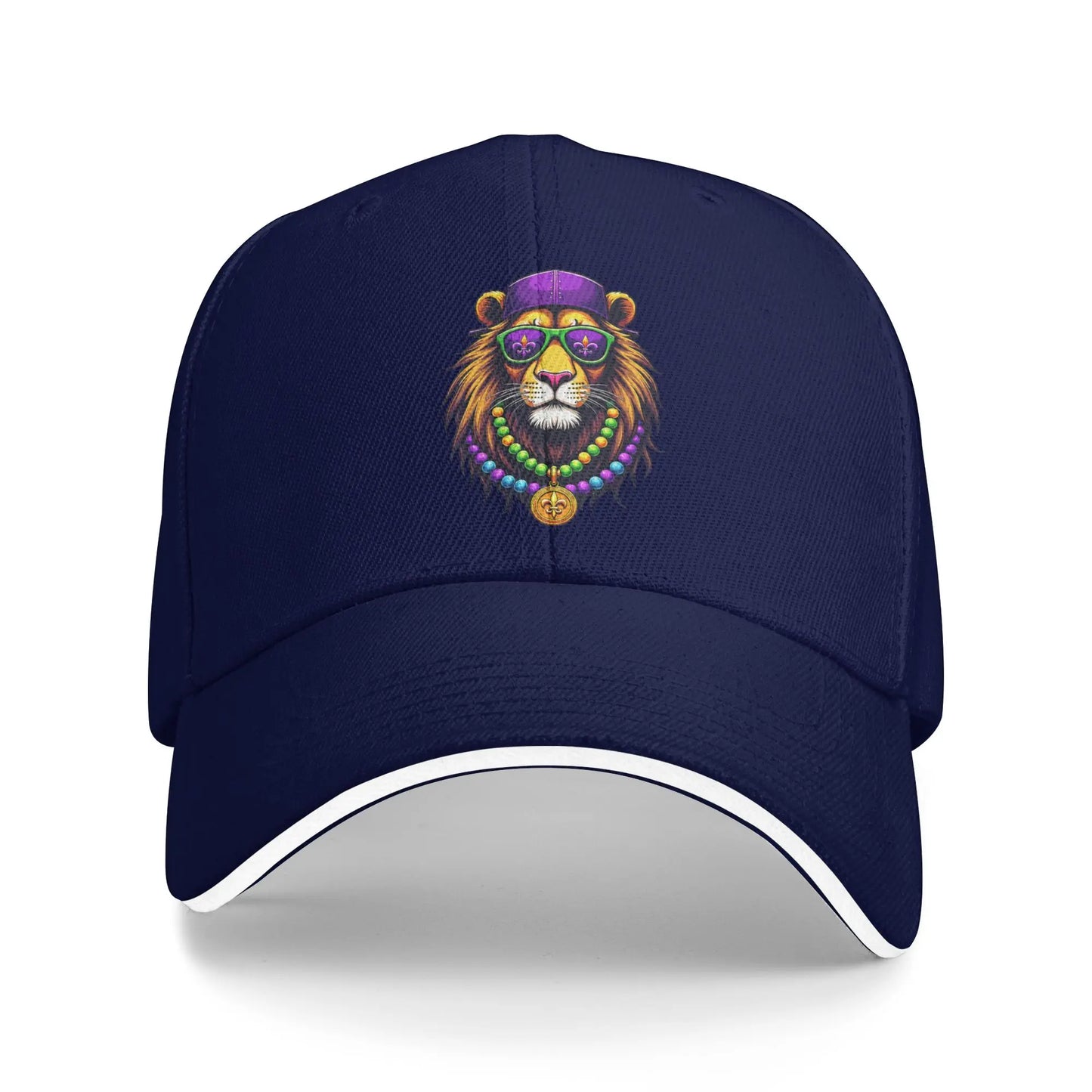 Mardigator Mardi Gras Lion Costume Baseball Cap