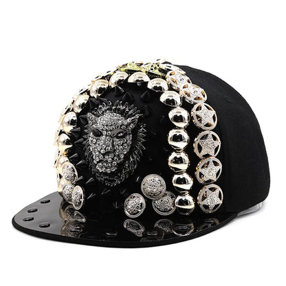 Luxury Rivet Punk Snapback Cap