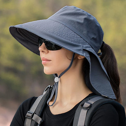European American Wide Brim Sun Bucket Hat