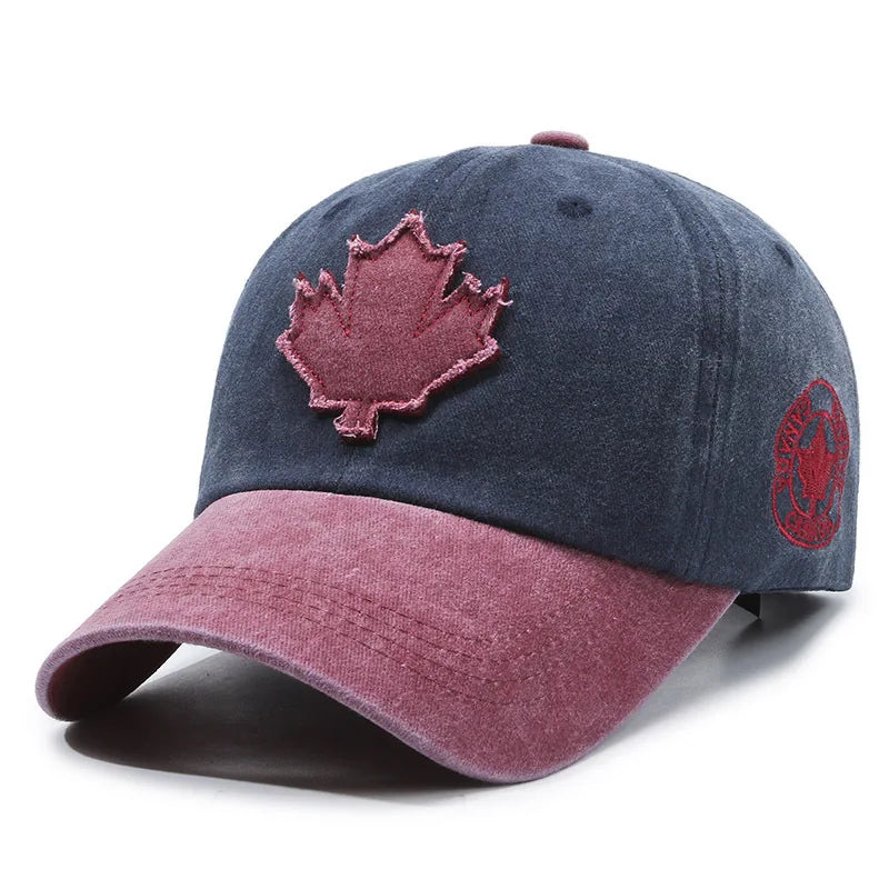 Maple Leaf Retro Washed Baseball Cap