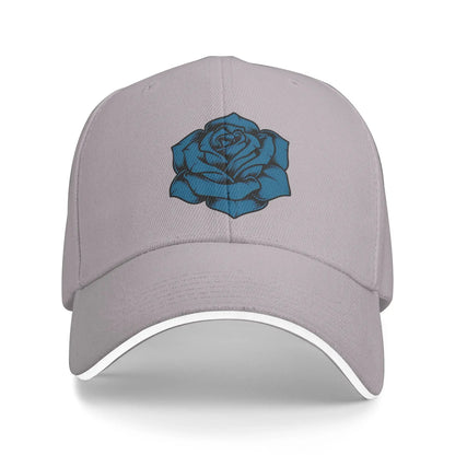 Ado Blue Rose Casual Trucker Baseball Cap