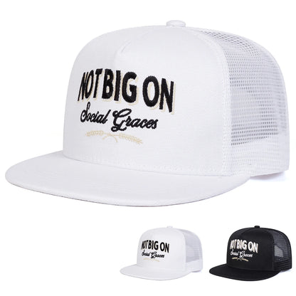 Unisex NOT BIG ON Embroidery Hip-hop Net Hats