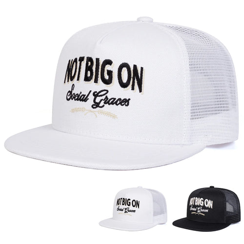 Unisex NOT BIG ON Embroidery Hip-hop Net Hats