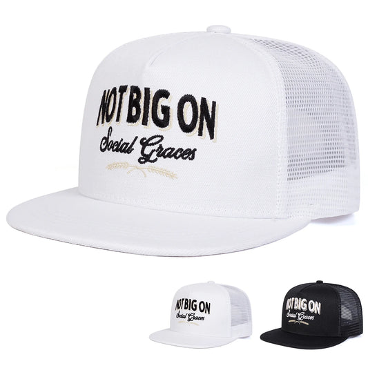 Unisex NOT BIG ON Embroidery Hip-hop Net Hats