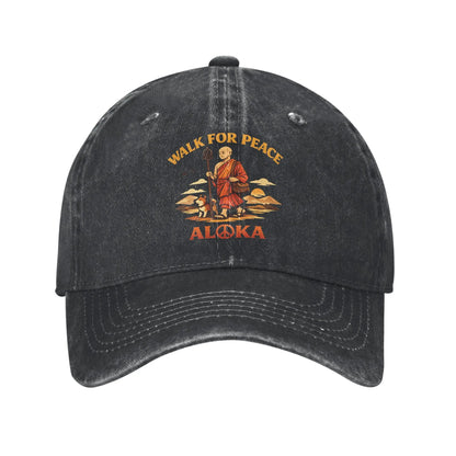 Walk For Peace Monk Dog Trucker Baseball Cap