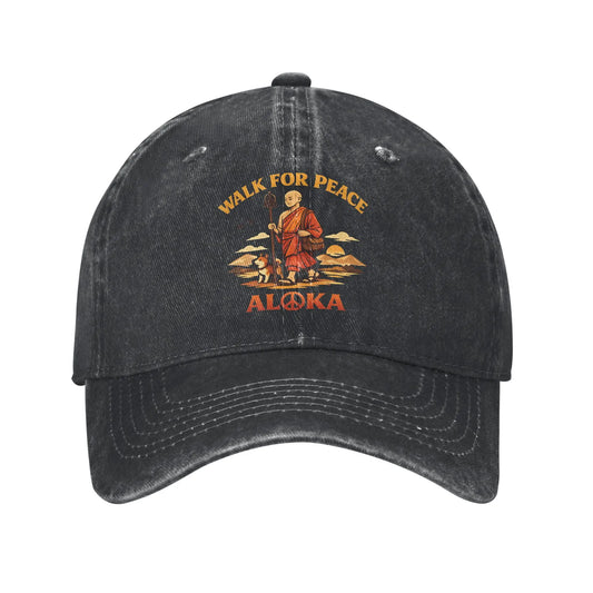 Walk For Peace Monk Dog Trucker Baseball Cap