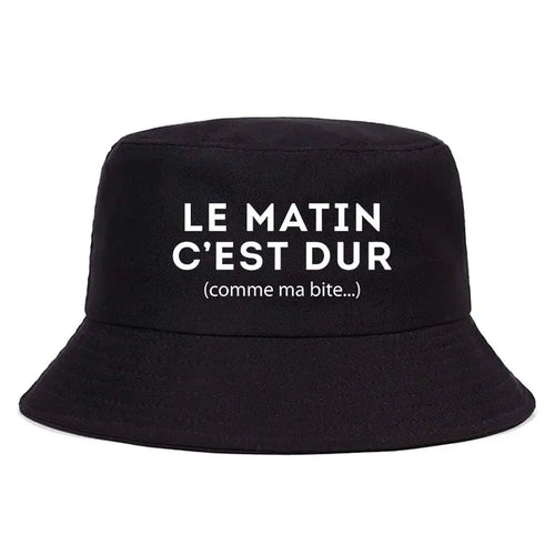 Reversible Funny Streetwear Bob Le Matin Bucket Hat