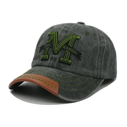 Unisex Vintage Cotton Adjustable Trucker Baseball Cap