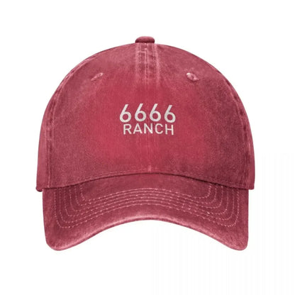 6666 Four Sixes Ranch Washed Cotton Baseball Cap
