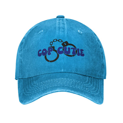 Cop Cutie Blue Washed Trucker Baseball Cap