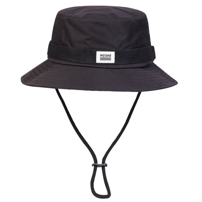 NGSHE Embroidered Drawstring Bucket Hat