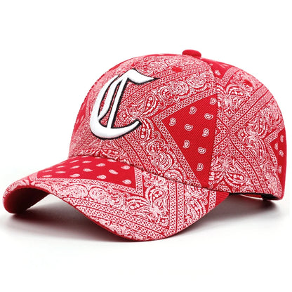 Gothic C Embroidered Flat Brim Baseball Hat