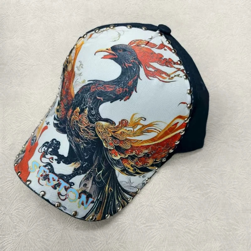 Animal Print Cotton Wide Brim Baseball Hat