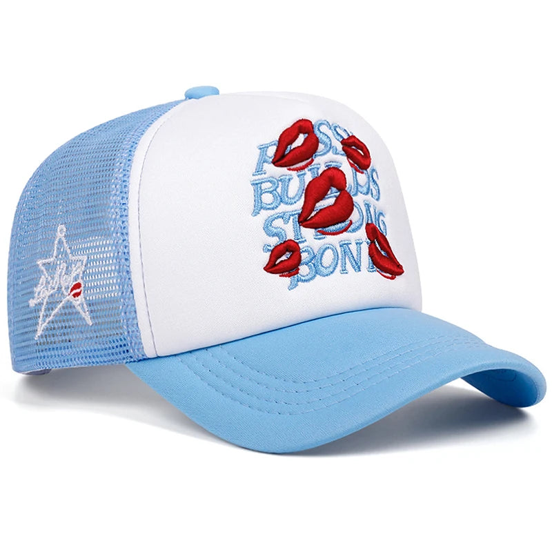 Unisex Lipprint Embroidered Baseball Cap