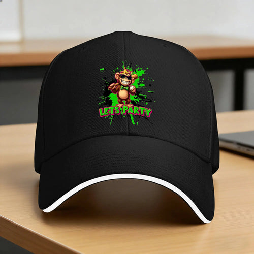 Party Animals Graphic Casual Outdoor Baseball Cap