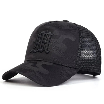 M Letter Camouflage Baseball Cap