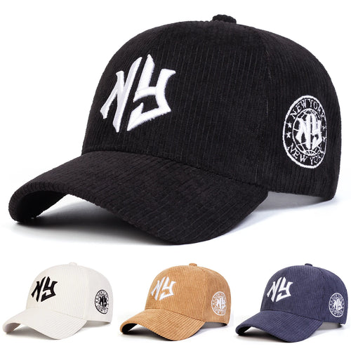 Unisex NG Letter Embroidery Corduroy Baseball Caps