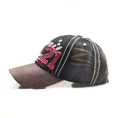 Vintage 21 Embroidery American Style Cap