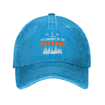 Coming To The Cottage Retro Baseball Cap