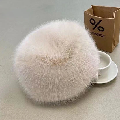 Mongolian Plush Winter Bucket Hat Women Ear Protection Warm Cap
