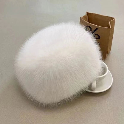 Mongolian Plush Winter Bucket Hat Women Ear Protection Warm Cap