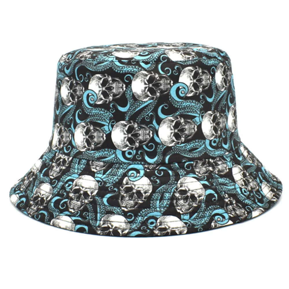 Unisex Skull Graffiti Bucket Hat