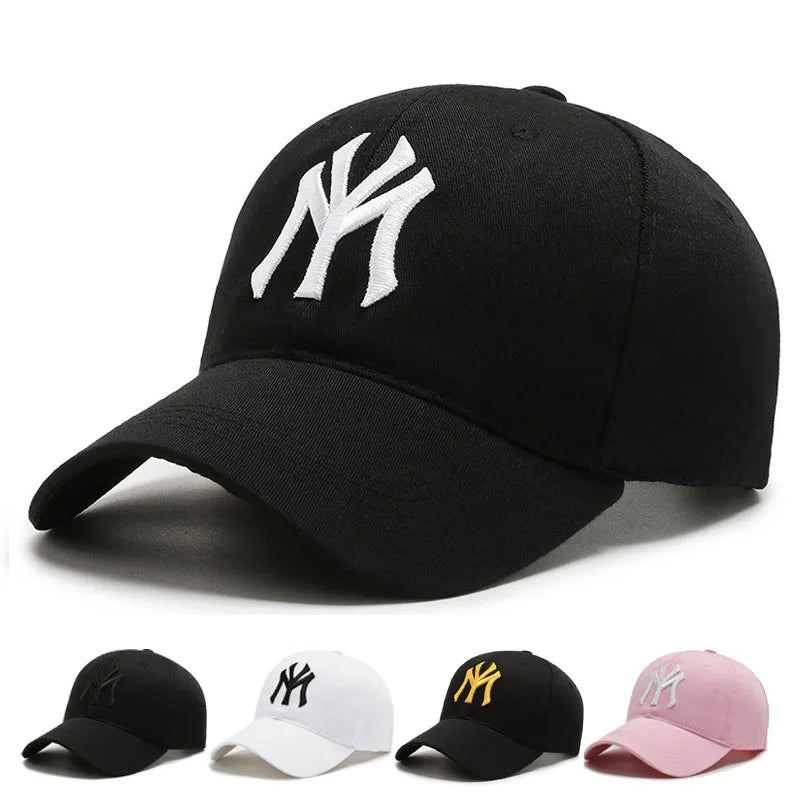 Korean Hard Top Letter Embroidered Baseball Cap