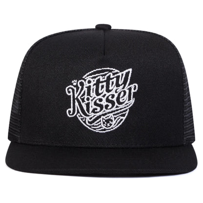 Unisex Kitty Kisser Letter Embroidery Hip-hop Net Hats