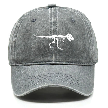 Skeleton Dinosaur Print Retro Adjustable Baseball Cap