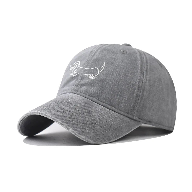 Unisex Dog Patterned Embroidered Baseball Cap