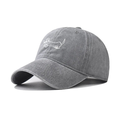 Unisex Dog Patterned Embroidered Baseball Cap