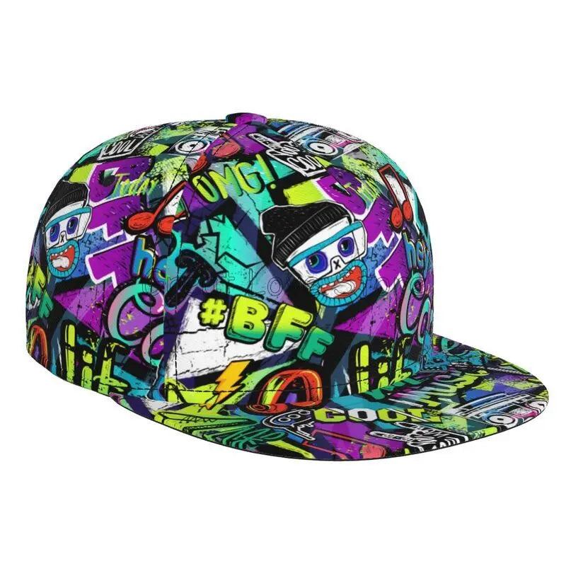 Colorful Graffiti Art Print Snapback Baseball Cap